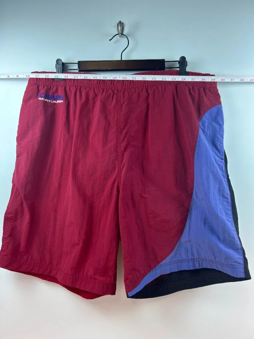 Vintage Chaps Ralph Lauren Colorblock Nylon Swim Trunks XL